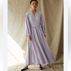 Selva Negra Anita Long Sleeve Wrap Dress Lavender Size 8